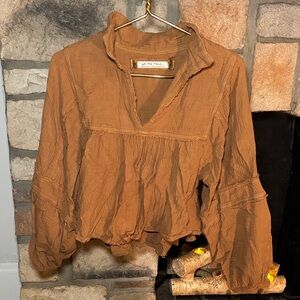 Free People Rust Blouse